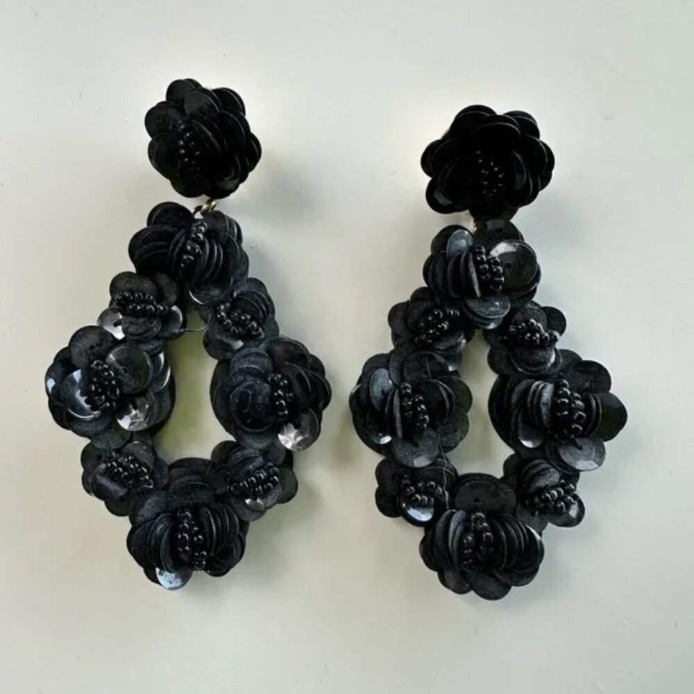 J. Crew Sequin Earrings - Picture 1 of 5